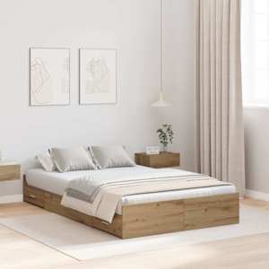 Rám postele s úložným prostorem Artisanový dub 120 x 190 cm - obrázek 1