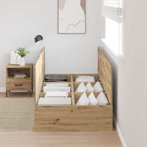 Rám postele s úložným prostorem Artisanový dub 80 x 200 cm - obrázek 3