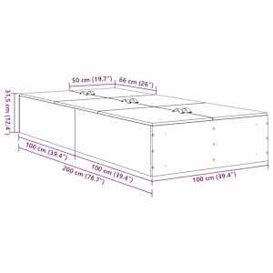 Rám postele s úložným prostorem Sonoma dub 100 x 200 cm - obrázek 12
