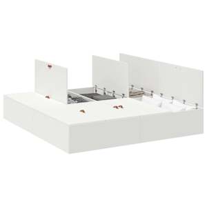 Rám postele s úložným prostorem s úložištěm Bílá 200 x 200 cm - obrázek 2