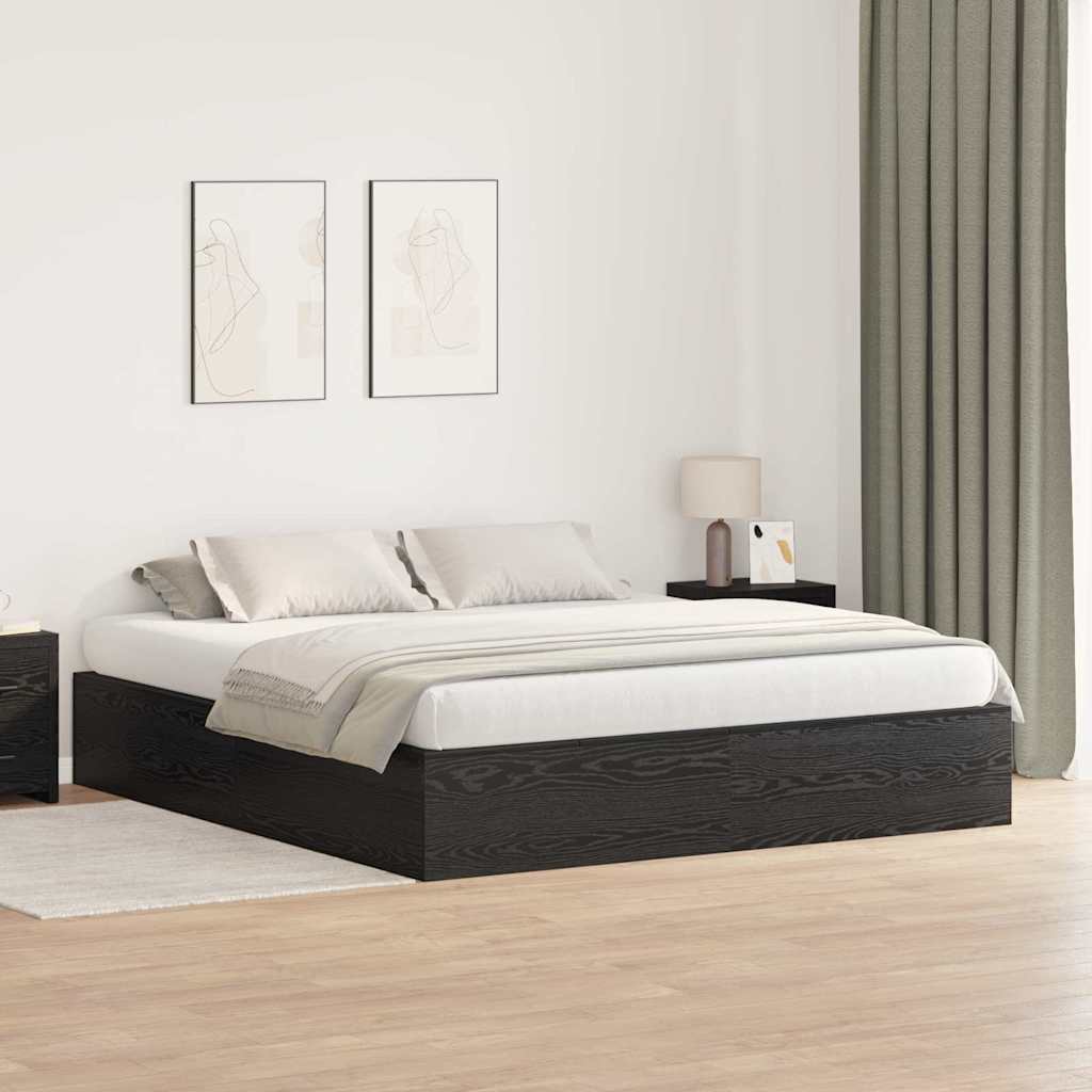 Hoiuvoodi Raam Must Tamme 200x200 cm