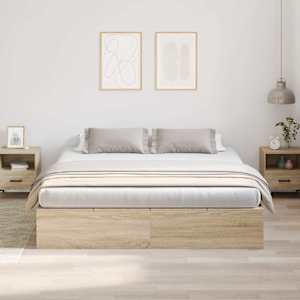 Rám postele s úložným prostorem Sonoma dub 200 x 200 cm - obrázek 4