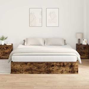 Rám postele s úložným prostorem Kouřový dub 200 x 200 cm - obrázek 4