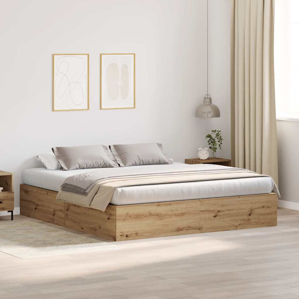 Hoiuvoodi Raam Artisan Tamme 200x200 cm
