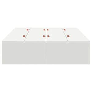 Rám postele s úložným prostorem s úložištěm Bílá 120 x 200 cm - obrázek 6