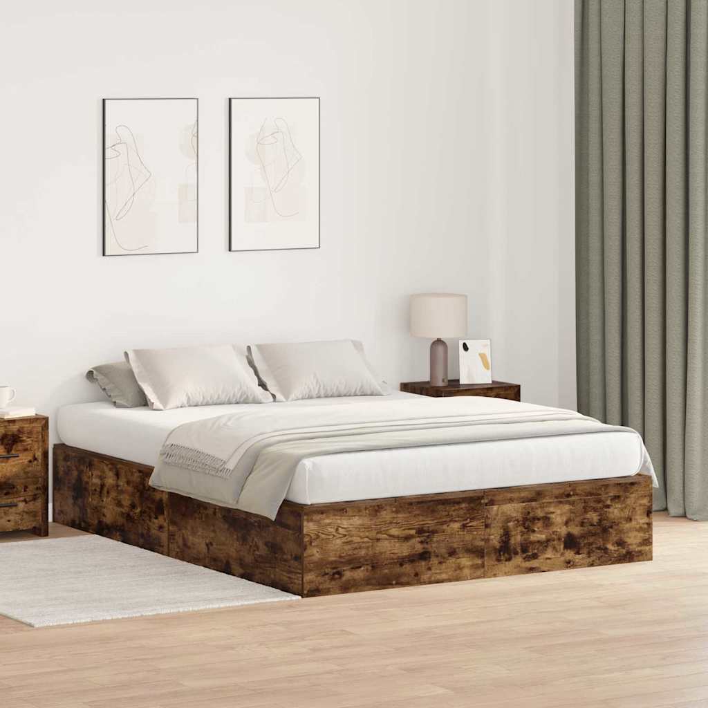 Hoiuvoodi Raam Suitsutatud Tamme 150x200 cm