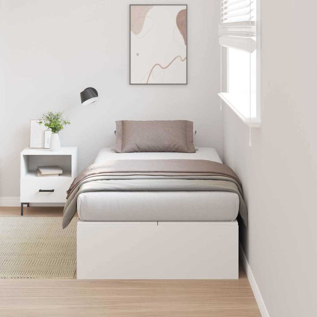 Hoiuruumi Voodi Raam Valge 90x190 cm