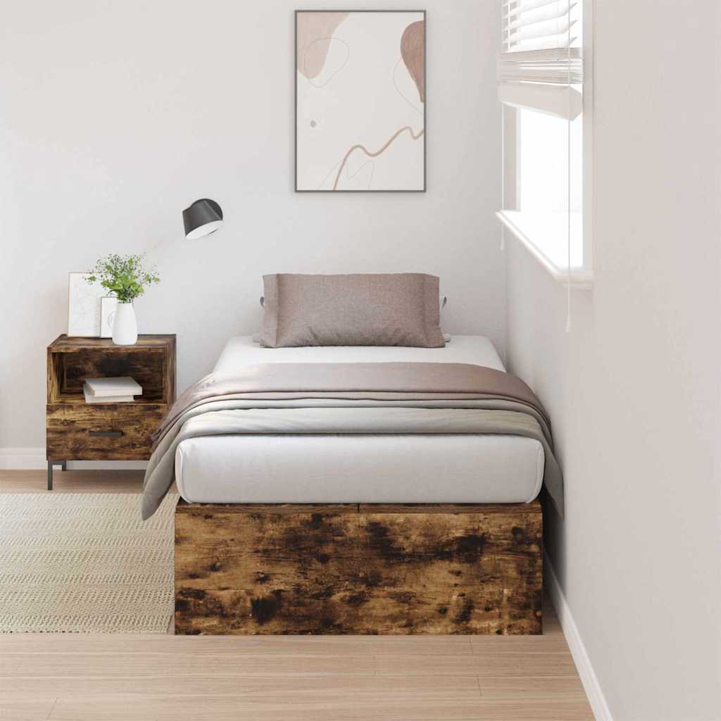 Hoiuvoodi Raam Suitsutatud Tamme 90x190 cm