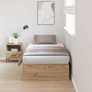 Rám postele s úložným prostorem Artisanový dub 90 x 190 cm - obrázek 1