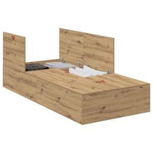 Rám postele s úložným prostorem Artisanový dub 90 x 190 cm - obrázek 2