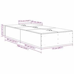 Rám postele s úložným prostorem Sonoma dub 70 x 190 cm - obrázek 12