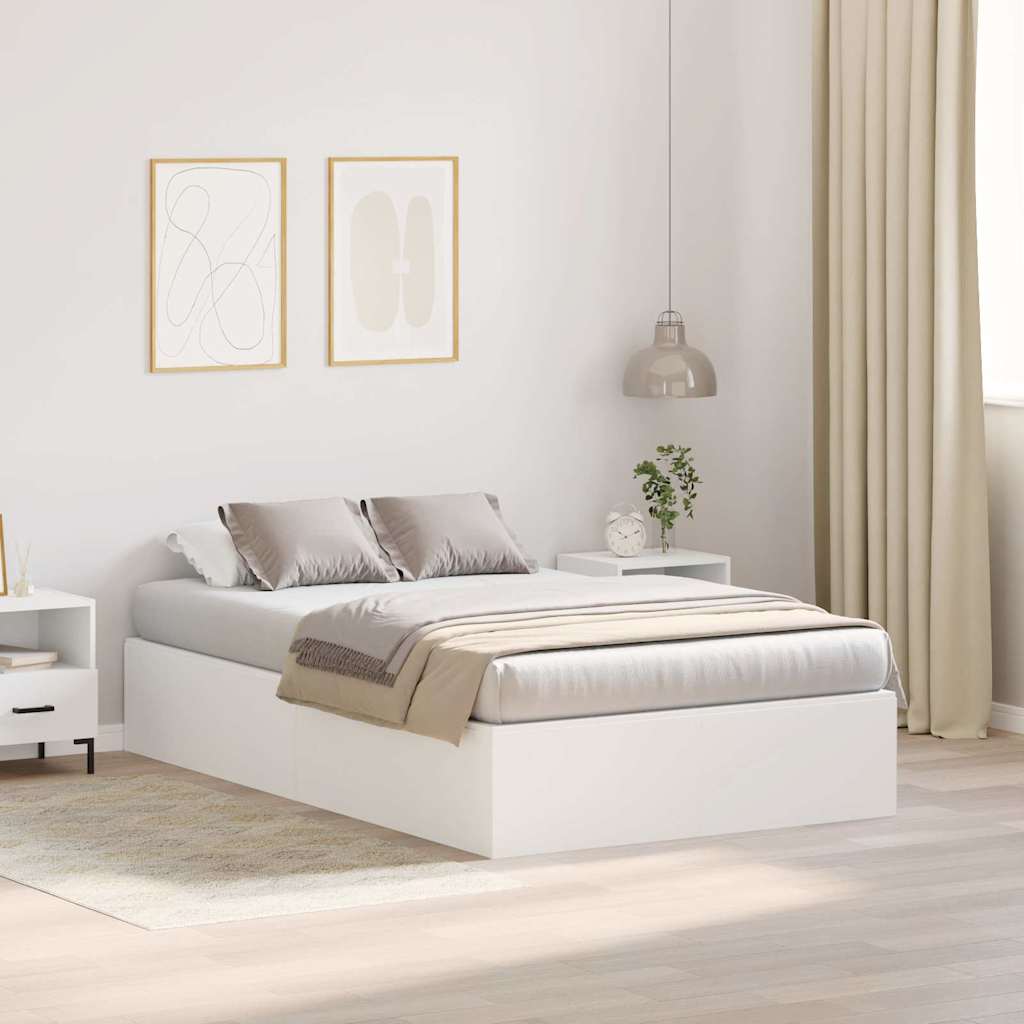Cama de almacenamiento blanca 120 x 190 cm