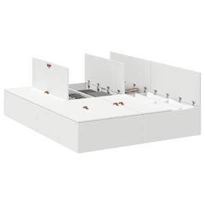 Rám postele s úložným prostorem s úložištěm Bílá 140 x 190 cm - obrázek 2
