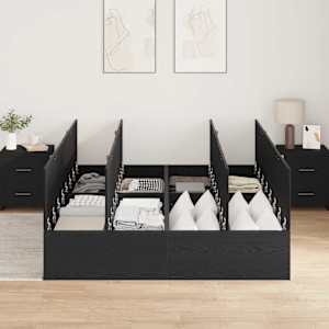 Rám postele s úložným prostorem Černý dub 135 x 190 cm - obrázek 3