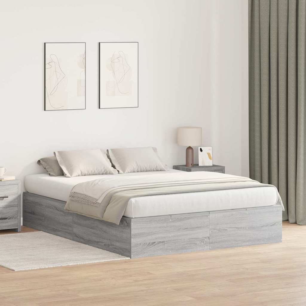 Hoiu voodi raaml Grey Sonoma 135x190 cm
