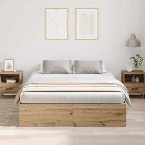 Rám postele s úložným prostorem Artisanový dub 135 x 190 cm - obrázek 4