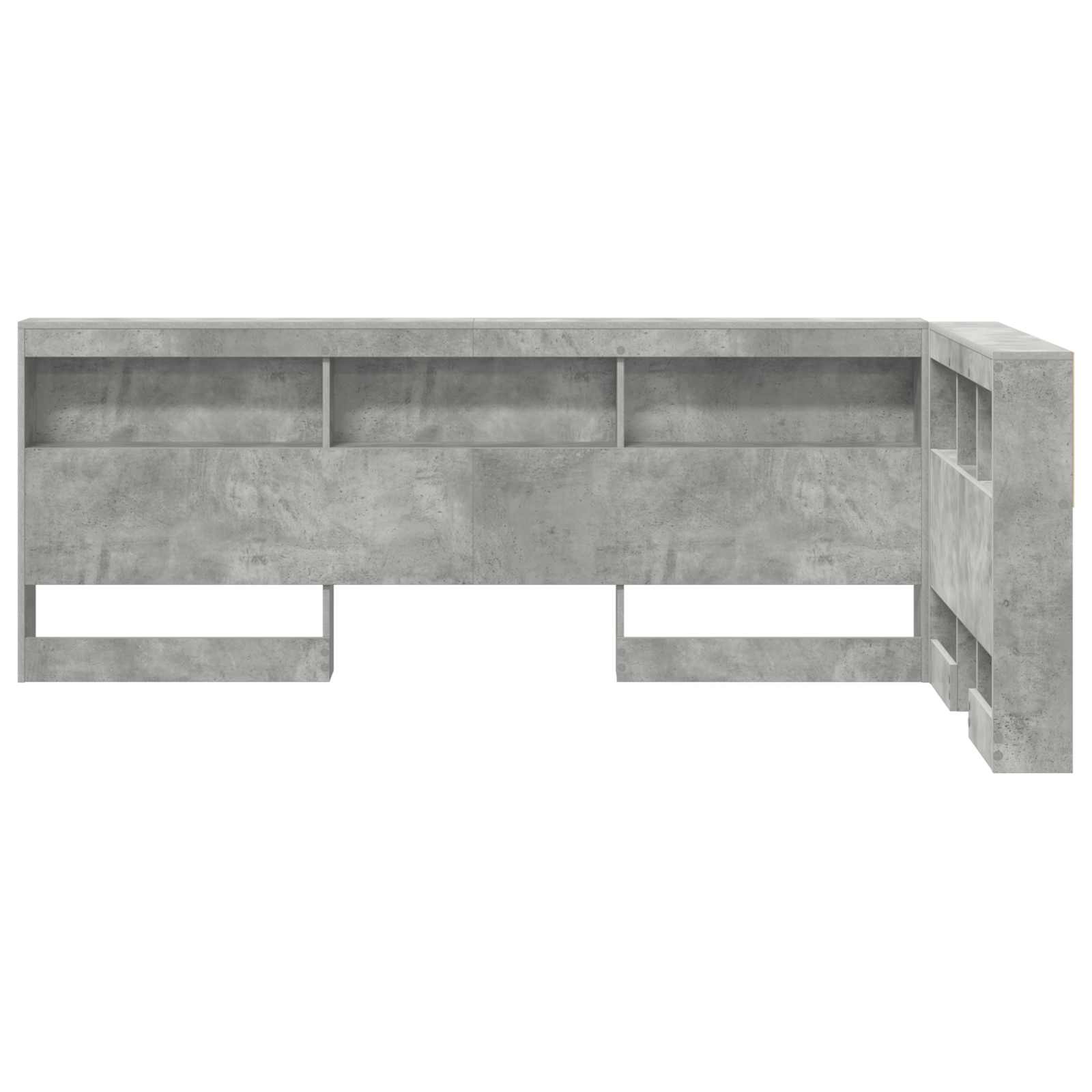 Säilytyspääty hyllyllä Betoni Harmaa 100 cm Tekninen puu - Image 6