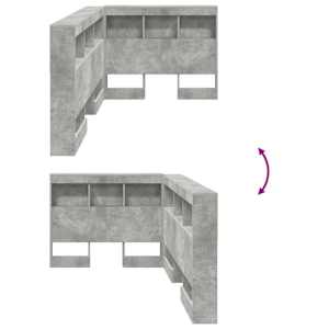 Úložné čelo postele Betonově šedá 100 cm kompozitní dřevo - obrázek 9