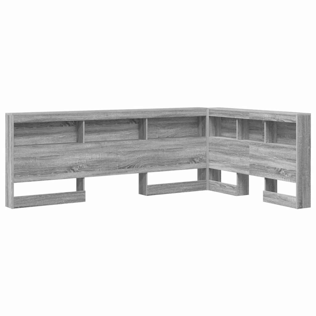 Säilytyspääty hyllyllä päätyllä säilytystilassa Harmaa sonoma 120 cm Tekninen puu