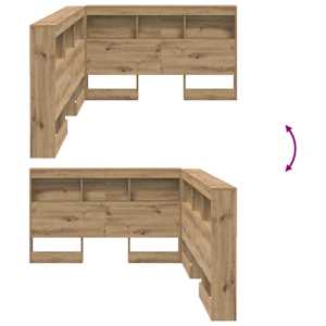 Úložné čelo postele Artisanový dub 120 cm kompozitní dřevo - obrázek 10