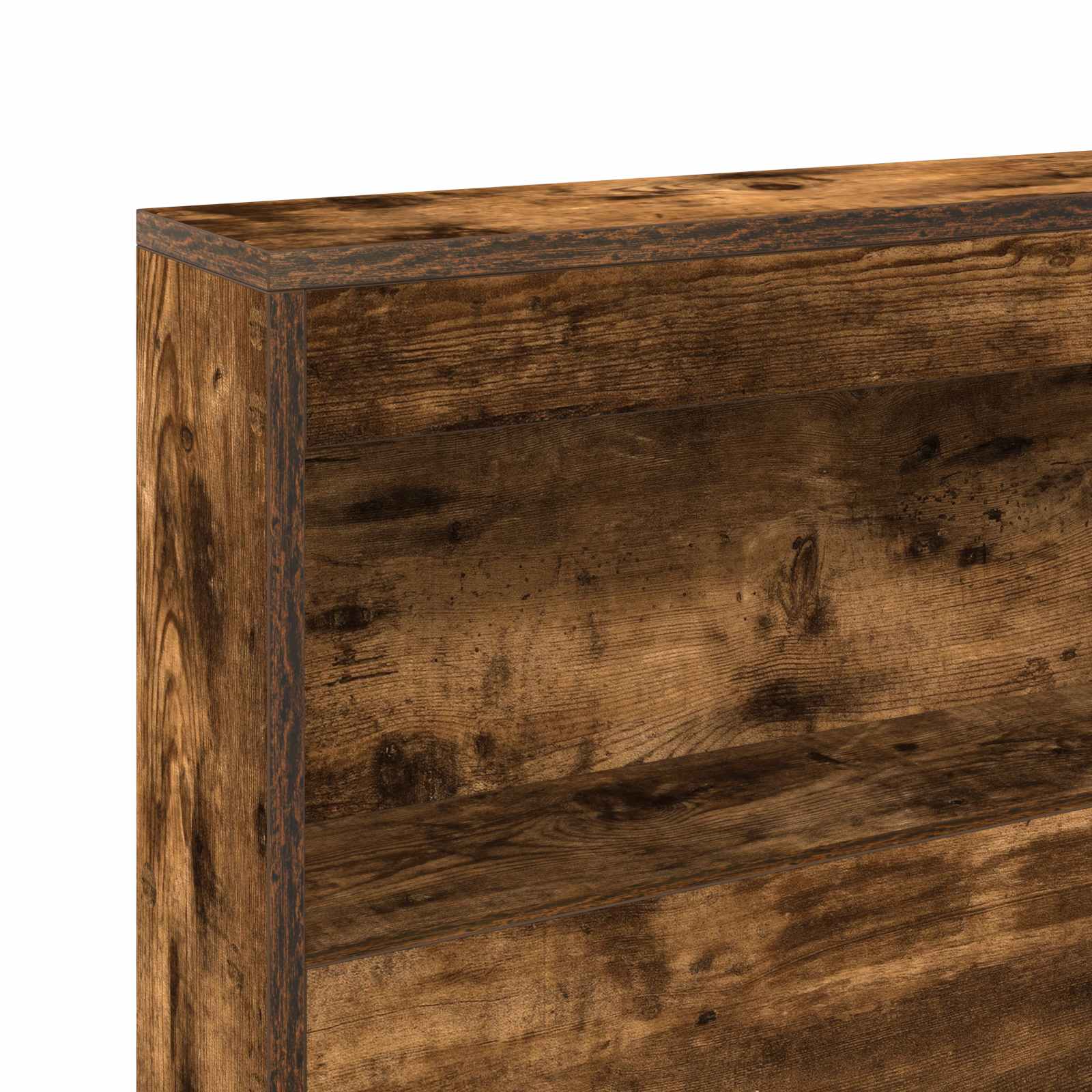 Säilytyspääty hyllyllä päätyllä Savupähkinä 140 cm Tekninen puu - Image 8