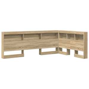 Úložné čelo postele s policí Sonoma dub 207,5 x 137,5 x 76,5 cm - obrázek 2