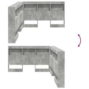 Úložné čelo postele Betonově šedá 207,5 x 137,5 x 76,5 cm - obrázek 10
