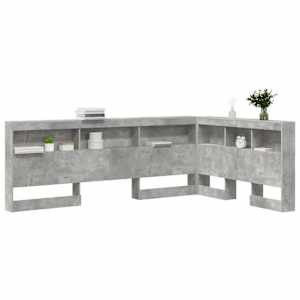 Úložné čelo postele Betonově šedá 207,5 x 137,5 x 76,5 cm - obrázek 3