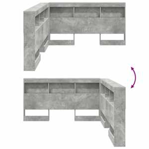 Úložné čelo postele Betonově šedá 140 cm kompozitní dřevo - obrázek 10