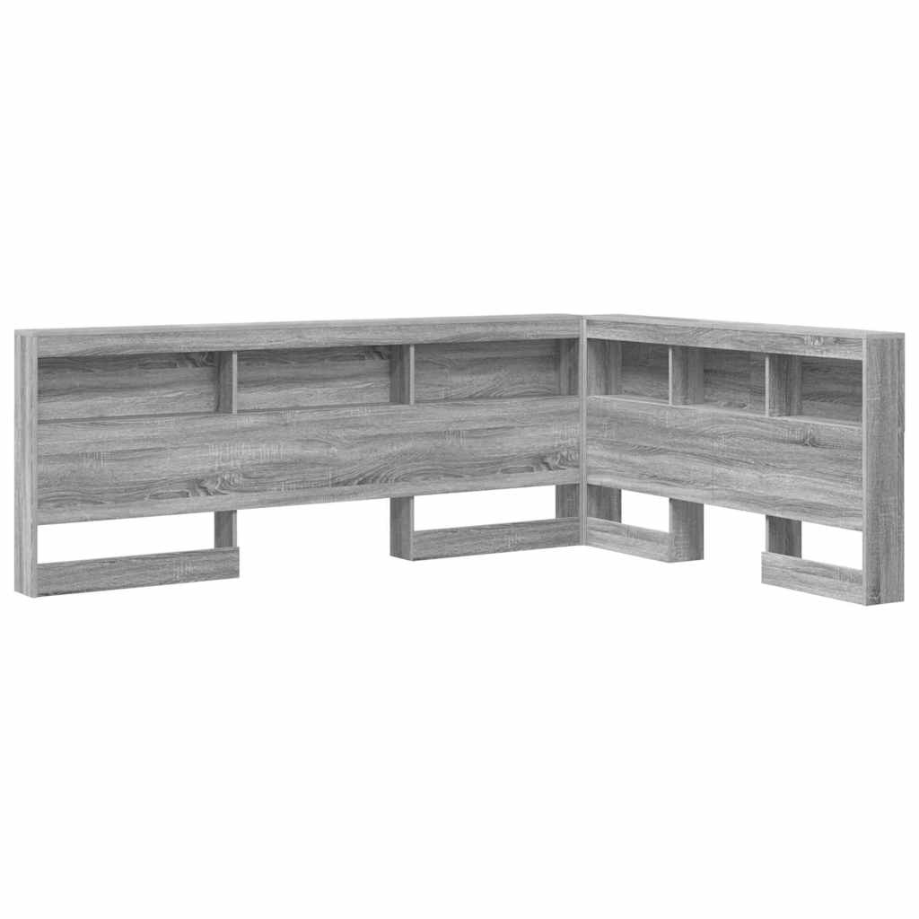 Säilytyspääty hyllyllä päätyllä säilytystilassa Harmaa sonoma 140 cm Tekninen puu