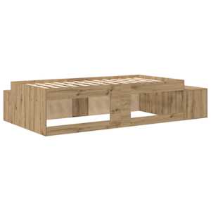 Rám postele s úložným prostorem Artisanový dub 100 cm - obrázek 9