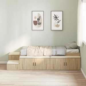 Rám postele s úložným prostorem s úložištěm Sonoma dub 90 cm - obrázek 1