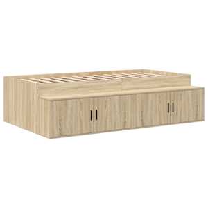 Rám postele s úložným prostorem s úložištěm Sonoma dub 90 cm - obrázek 6