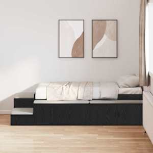 Rám postele s úložným prostorem s úložištěm Černý dub 90 cm