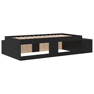 Rám postele s úložným prostorem s úložištěm Černý dub 90 cm - obrázek 9