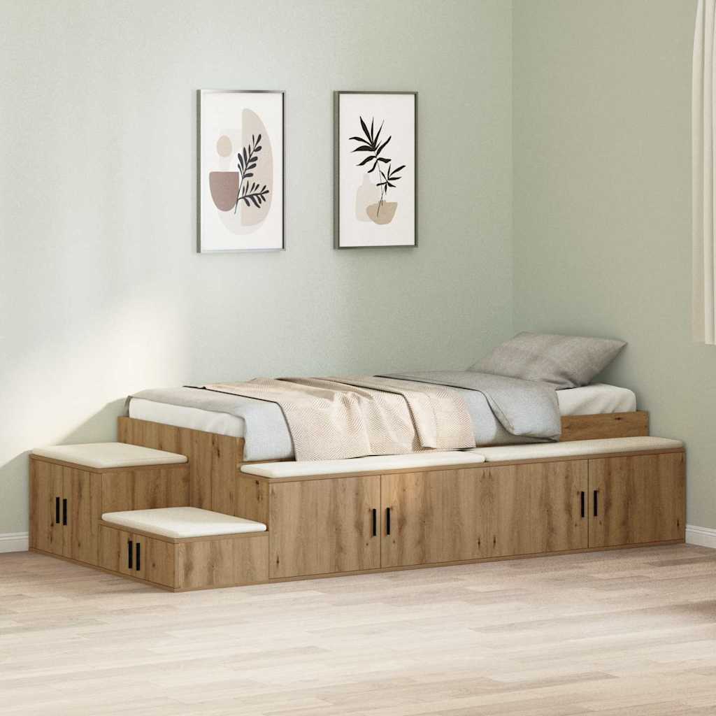 Ladustamisvoodi Raamat Oak 90x190 cm