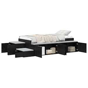 Rám postele s úložným prostorem Černý dub 234 x 103 x 53.5 cm - obrázek 3