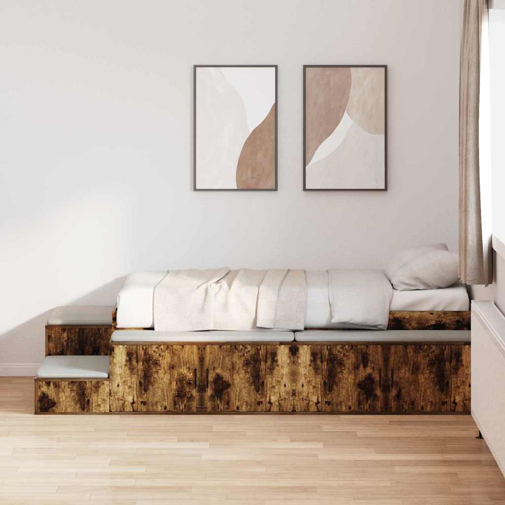 Säilitamisvoodi Raami Suitsutatud Tamm 75x190 cm