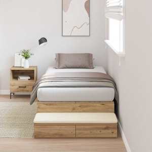 Rám postele s úložným prostorem Artisanový dub 80 cm - obrázek 1