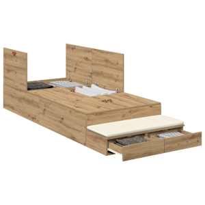 Rám postele s úložným prostorem Artisanový dub 80 cm - obrázek 3
