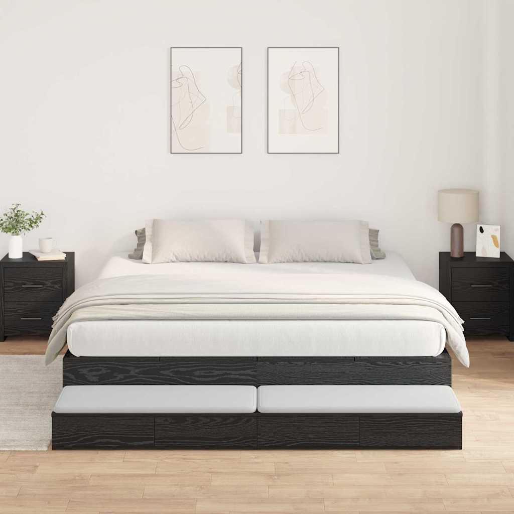 ladustamisvoodi raam Must tamm Tehispuit 236.5 x 200 x 31.5 cm