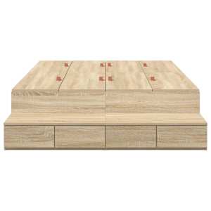 Rám postele s úložným prostorem se zásuvkou Sonoma dub 120 cm - obrázek 6
