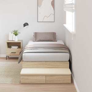 Rám postele s úložným prostorem se zásuvkou Sonoma dub 75 cm - obrázek 1