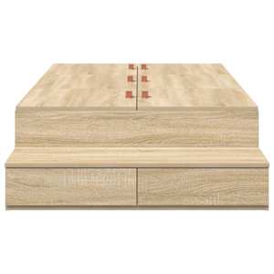Rám postele s úložným prostorem se zásuvkou Sonoma dub 75 cm - obrázek 8