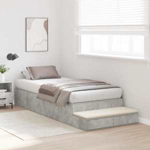 Rám postele s úložným prostorem se zásuvkou Betonově šedá 75 cm - obrázek 5