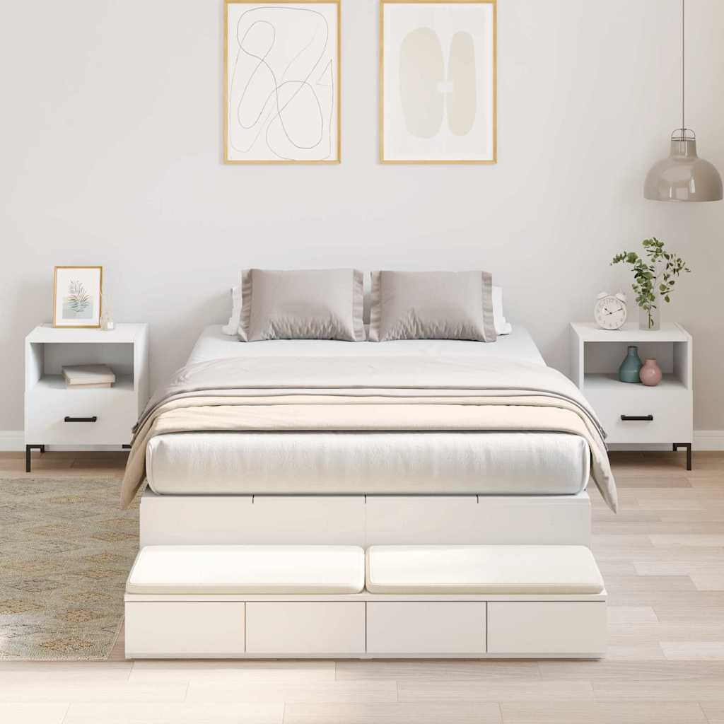 Storage Bed Frame Valge 120x190 cm