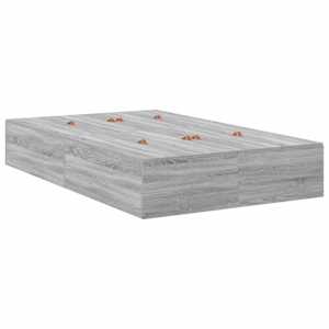 Rám postele s úložným prostorem se zásuvkou Šedá Sonoma 120 cm - obrázek 7