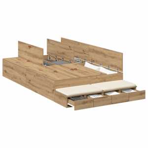Rám postele s úložným prostorem Artisanový dub 120 cm - obrázek 3