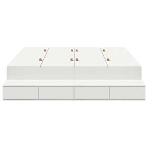 Rám postele s úložným prostorem Bílá 135 cm kompozitní dřevo - obrázek 8