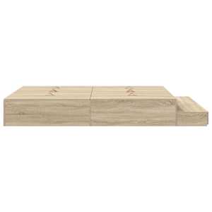 Rám postele s úložným prostorem se zásuvkou Sonoma dub 135 cm - obrázek 9